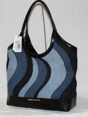 Brahmin Iona Retro Blue Lismore Leather Purse